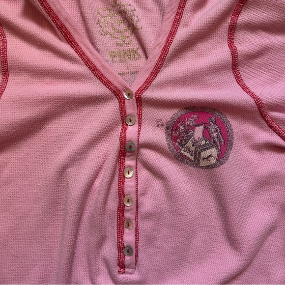 Y2K vintage Victoria's Secret PINK cotton thermal nightshirt - Picture 4 of 13